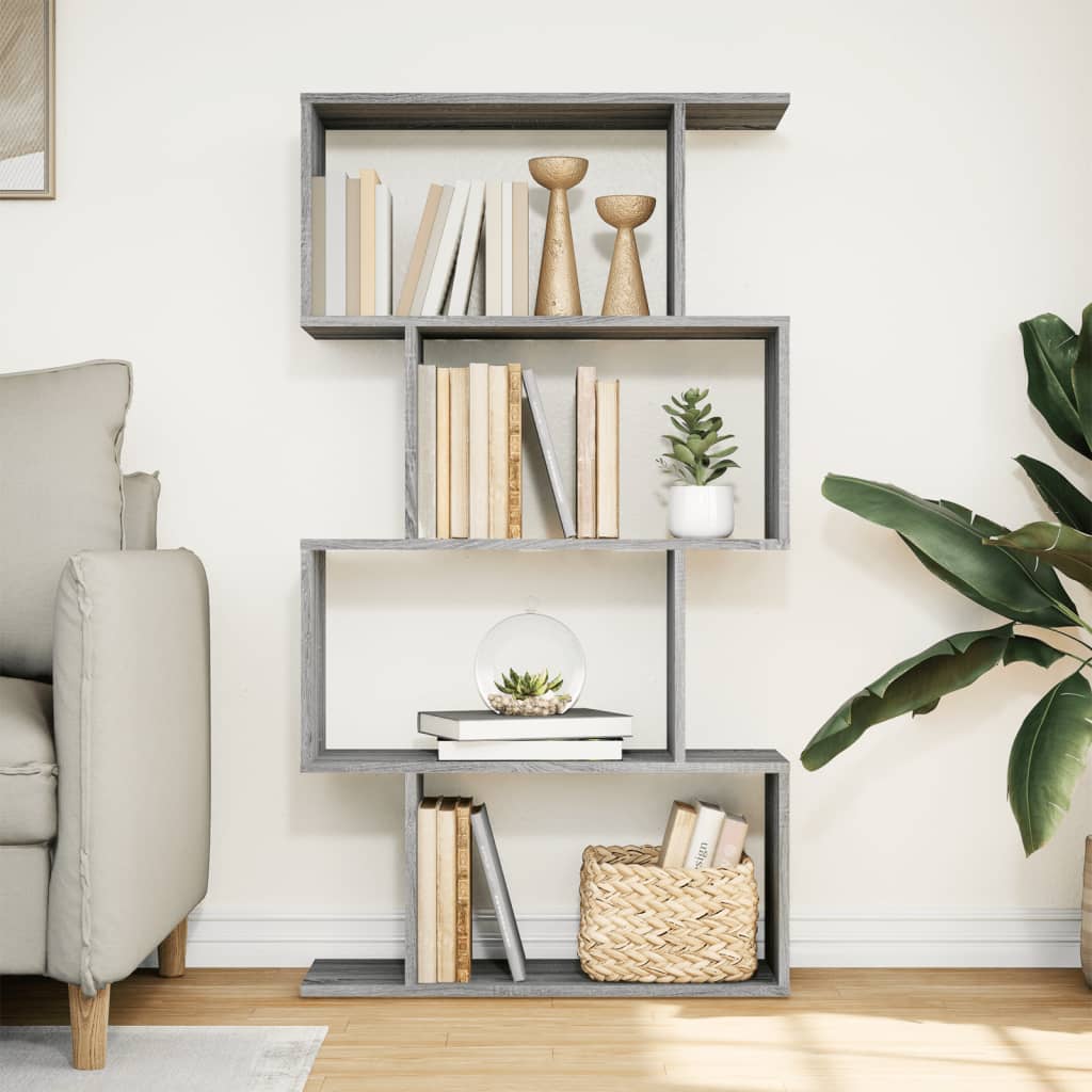 Pregrada / regal za knjige 4 razina sonoma 70x24x129 cm drveni