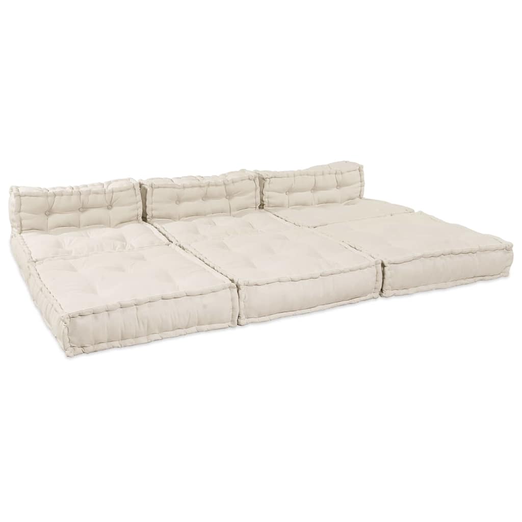 Modularna sofa 4 pcs Krem Tkanina