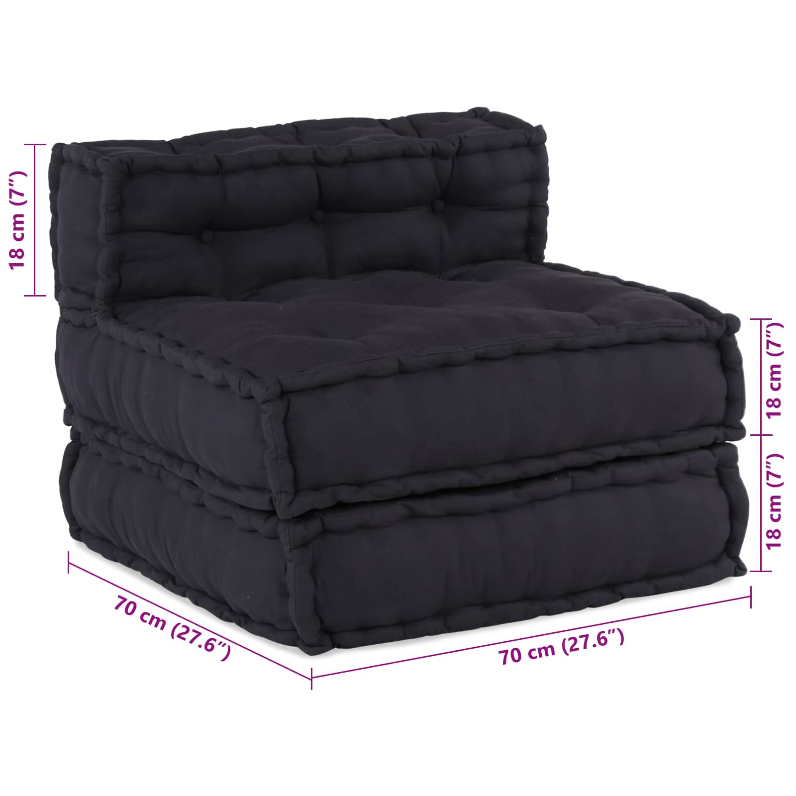 Modularna sofa 4 pcs Antracit Tkanina
