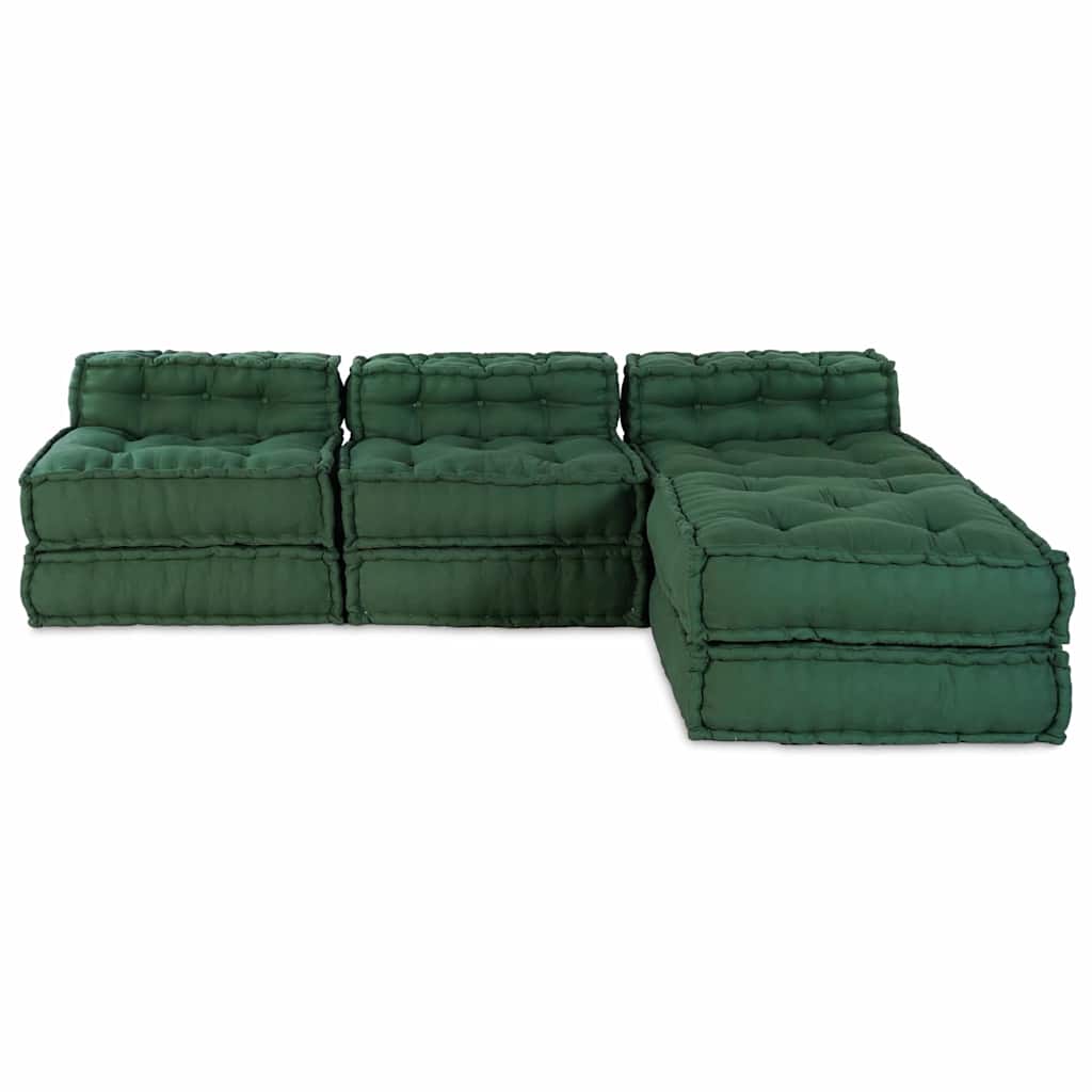 Modularna sofa 4 pcs Zelena Tkanina