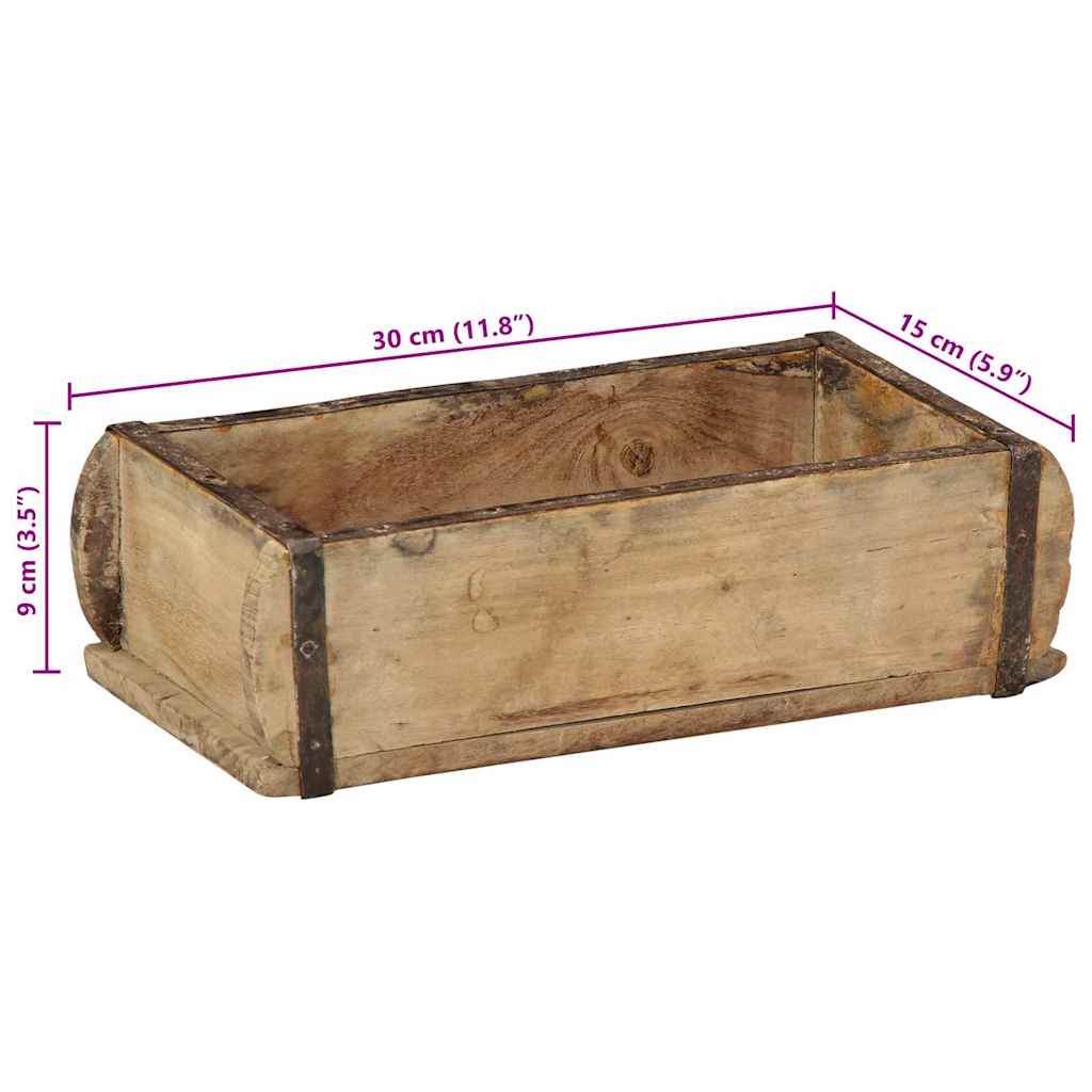 Pladanj Smeđa 30 x 15 x 9 cm Čvrsto drvo iz reciklaže