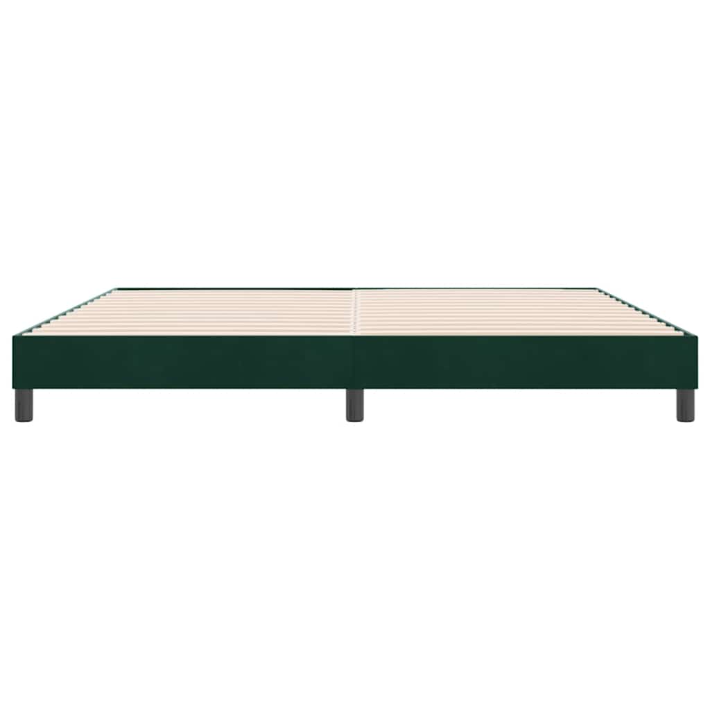 Krevet s boxspring oprugama bez madraca tamnozeleni 180x220 cm baršun