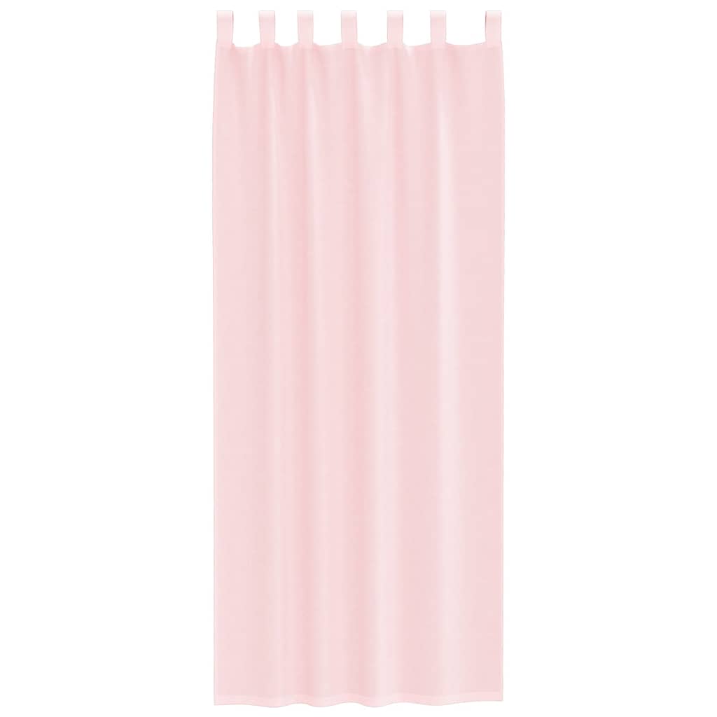 Voile zavjese s petljama 2 kom svijetlo ružičaste 140x260 cm