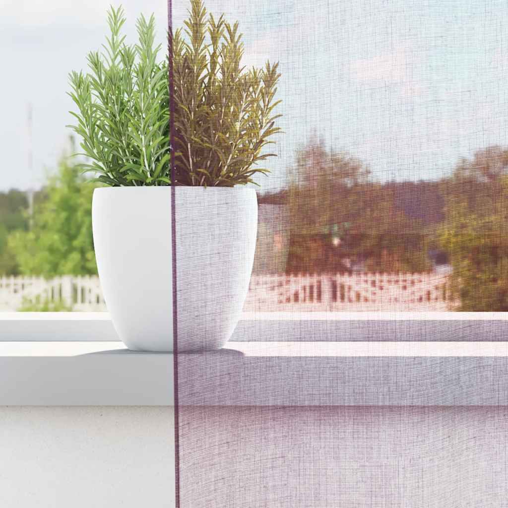 Voile zavjese s petljama 2 kom. ljubičaste 140x175 cm