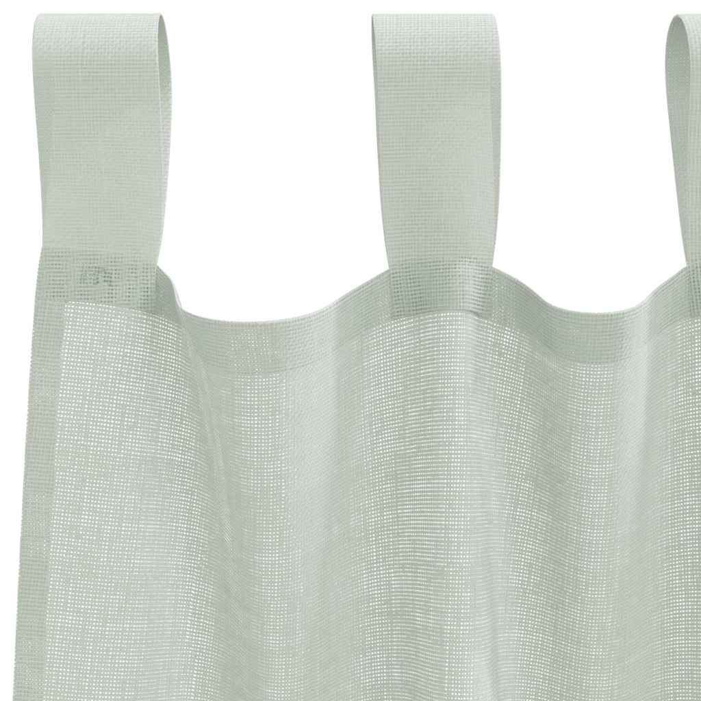 Voile zavjese s petljama 2 kom svijetlo sive 140x175 cm