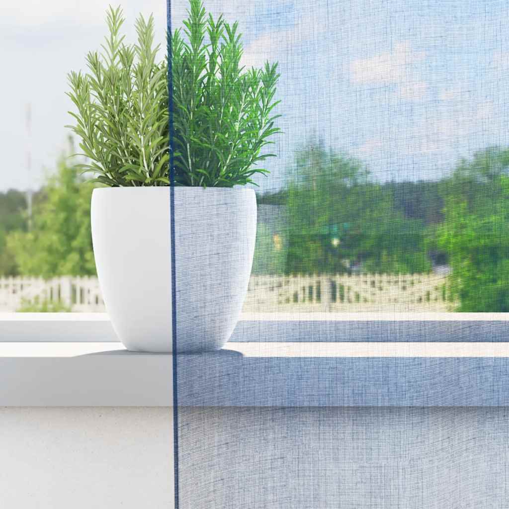 Voile zavjese s petljama 2 kom. kraljevsko plave 140x140 cm