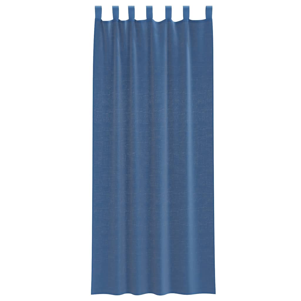 Voile zavjese s petljama 2 kom. kraljevsko plave 140x260 cm