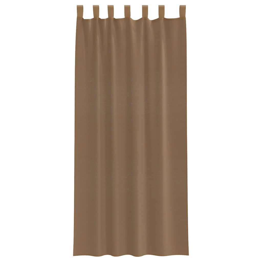 Voile zavjese s petljama 2 kom svijetlosmeđe 140x245 cm