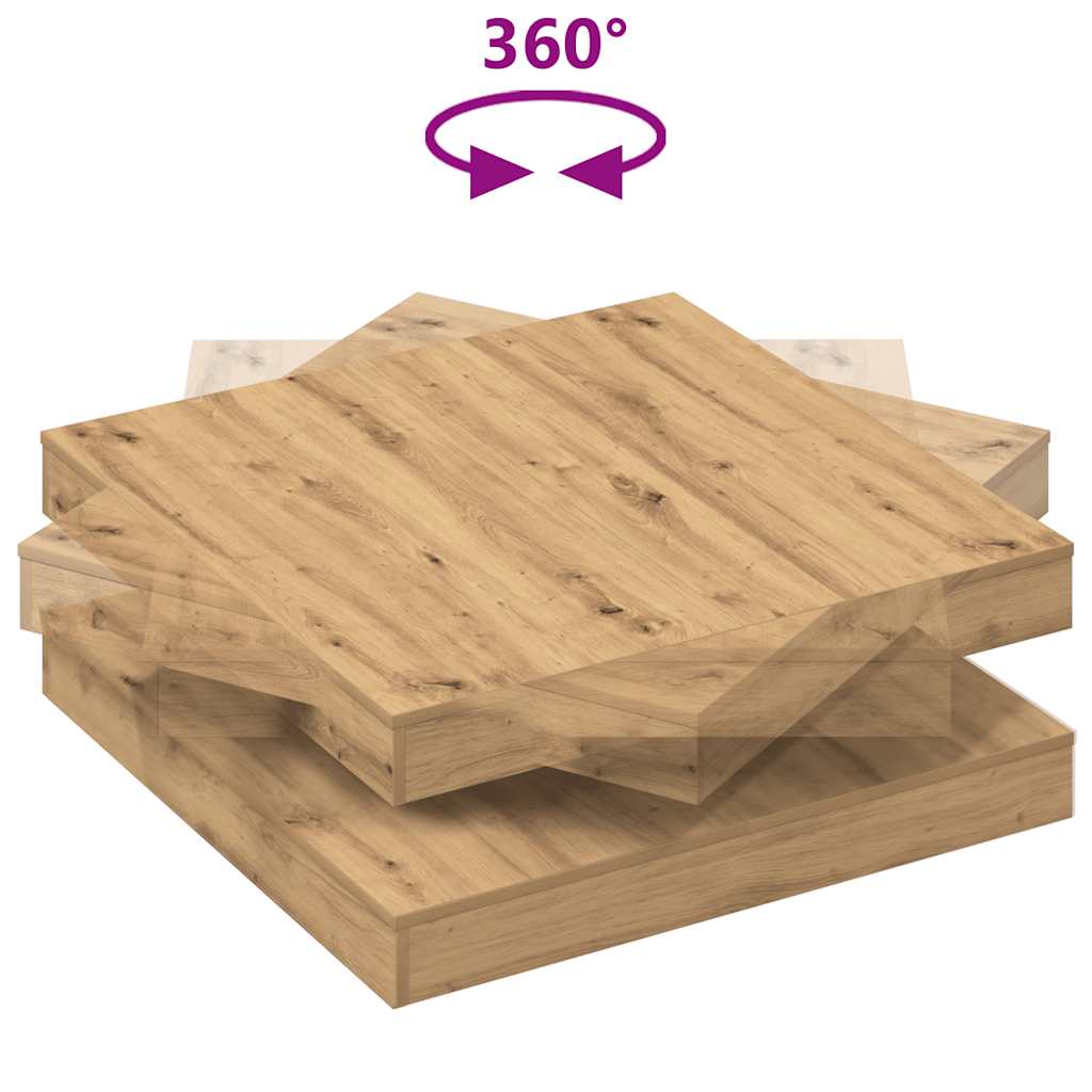 Klub stolić rotirajući za 360 stupnjeva, Artisan hrast 90x90x34,5 cm