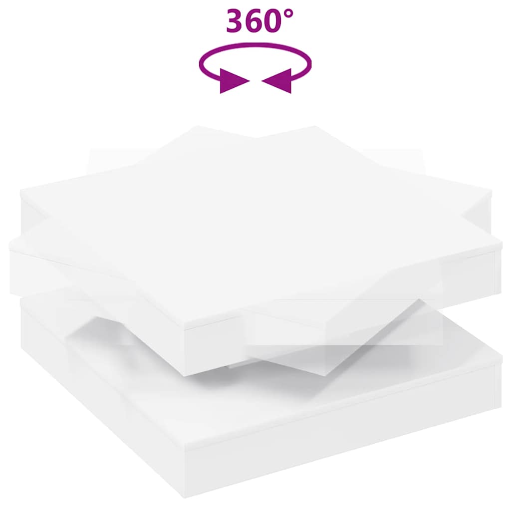 Klub stolić rotirajući za 360 stupnjeva bijeli 70x70x34,5 cm