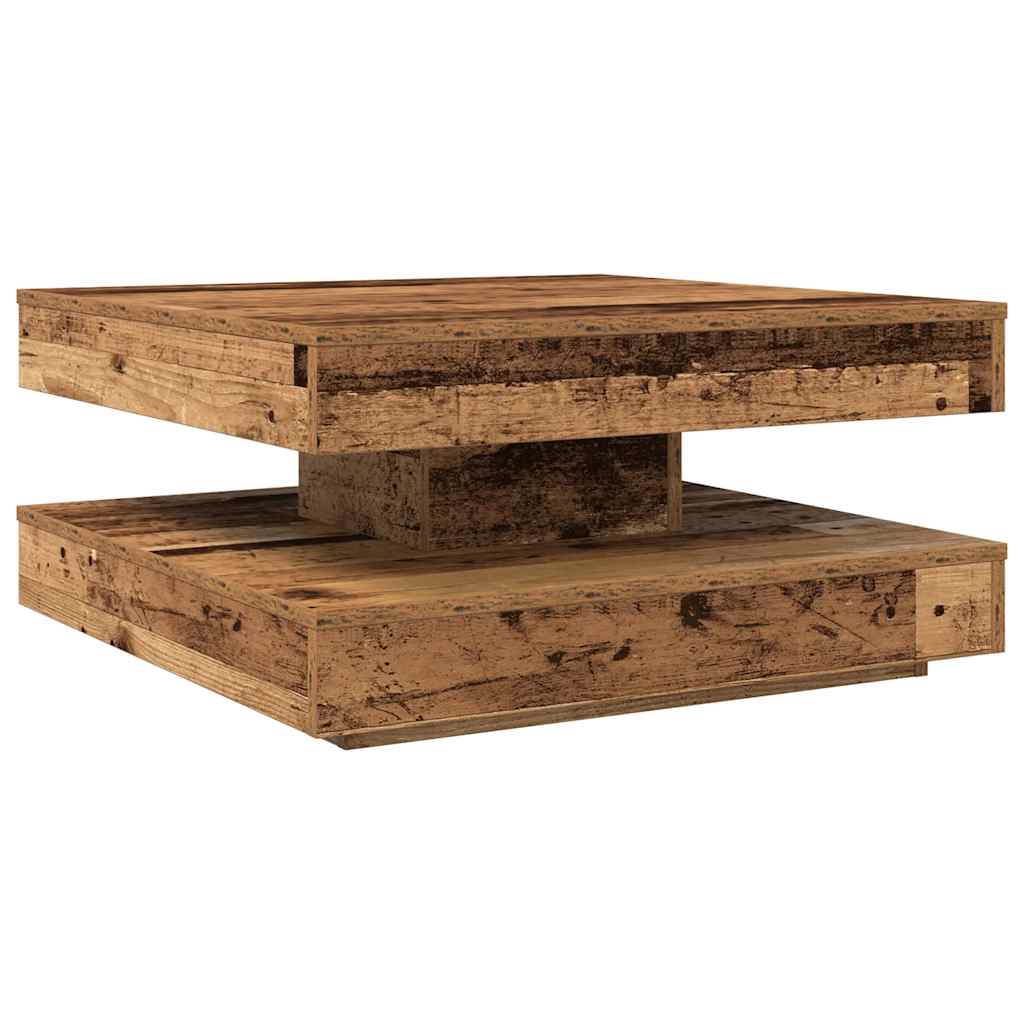 Klub stolić rotirajući za 360 stupnjeva od starog drva 70x70x34,5 cm