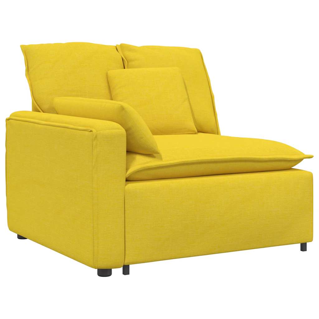 Modularna sofa s jastucima svijetložuta