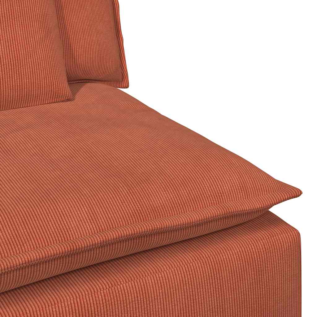 Modularna sofa s jastucima crveno-narančasta