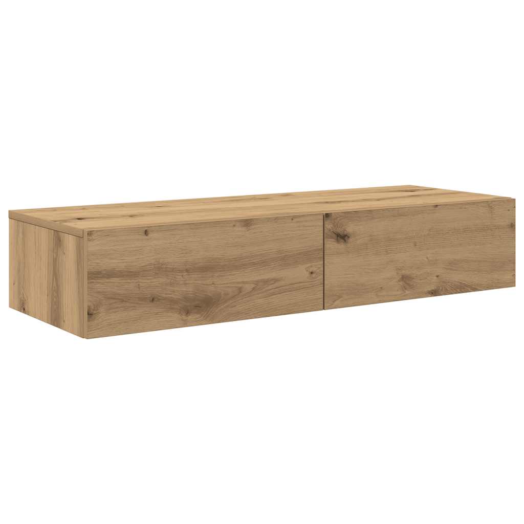 Zidna polica s ladicama umjetnički hrast 100x36x19 cm