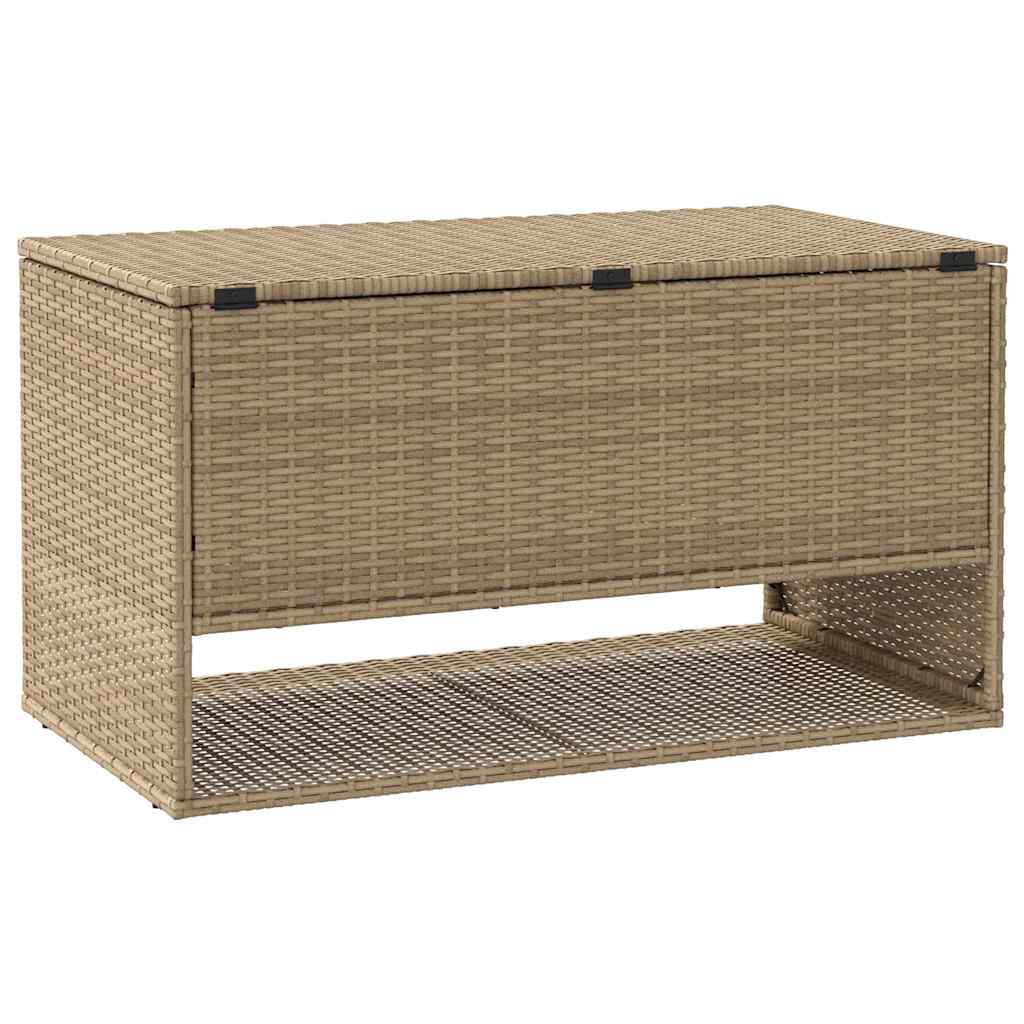 Vanjska kutija za jastuke bež 100x55x55,5 cm poli ratan