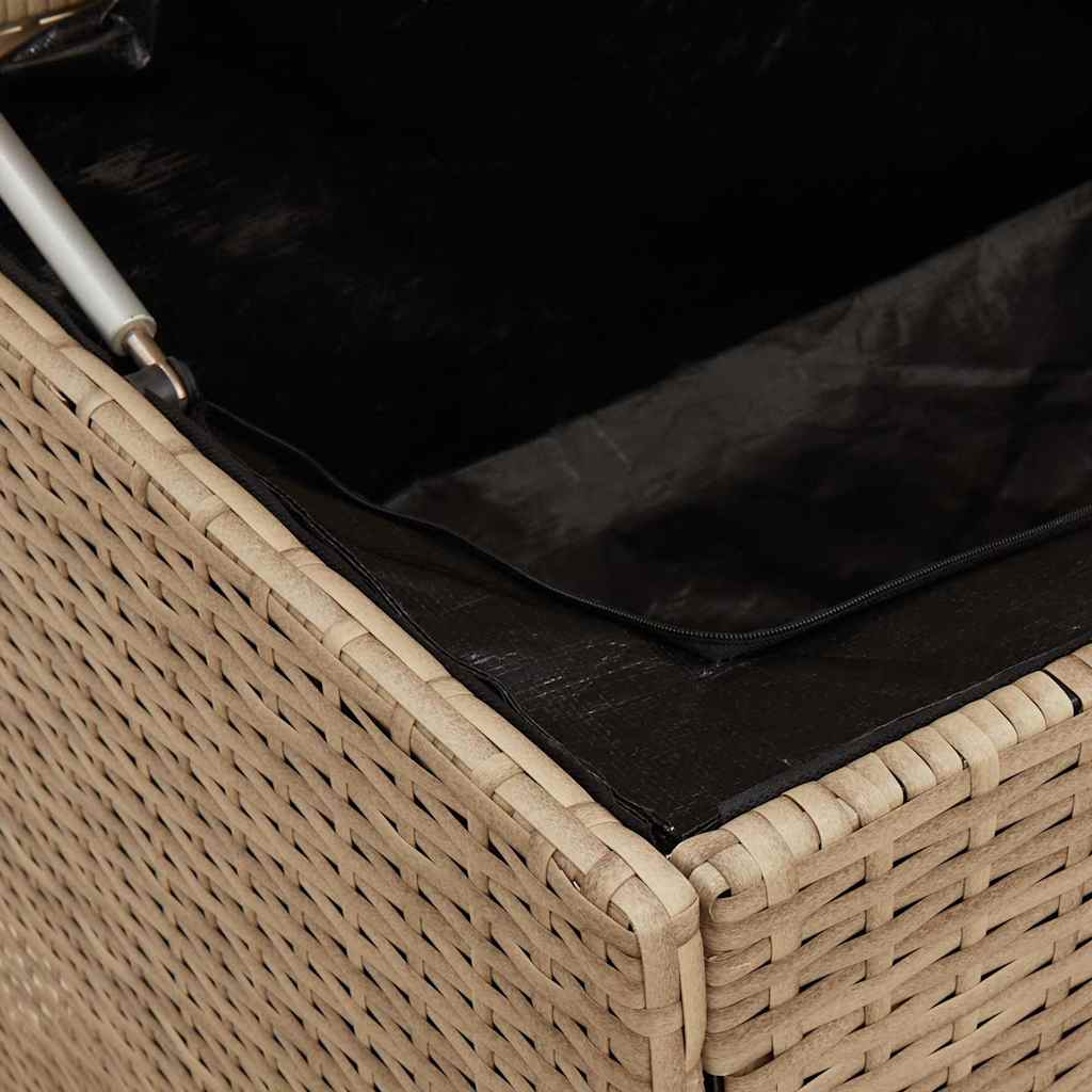Vanjska kutija za jastuke bež 100x55x55,5 cm poli ratan