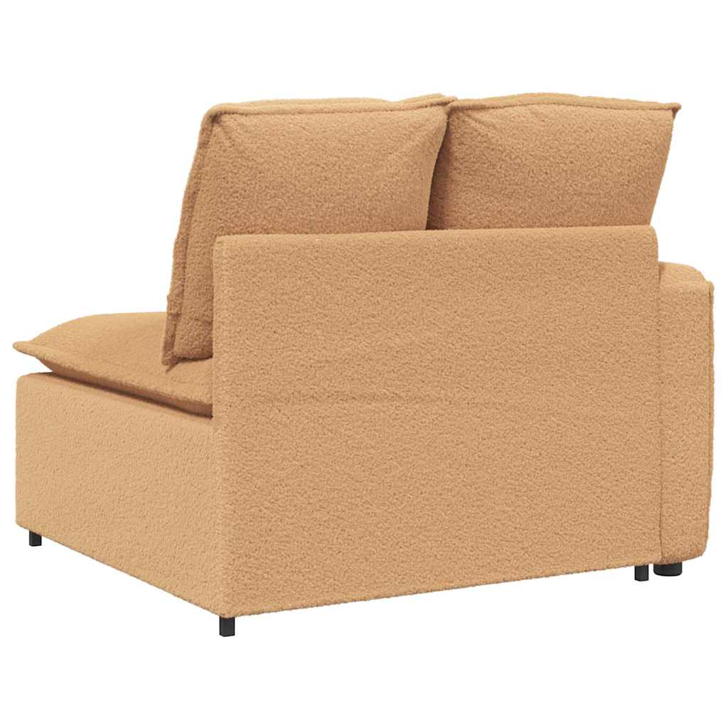 Modularni kauč s naslonom za ruke i jastucima bež boje 100 cm