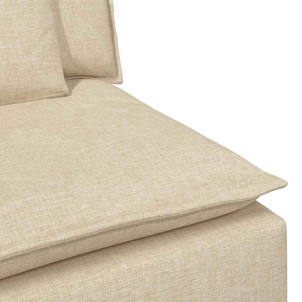 Modularni Sofa Centralni Modul s Jastucima Krem 100 cm