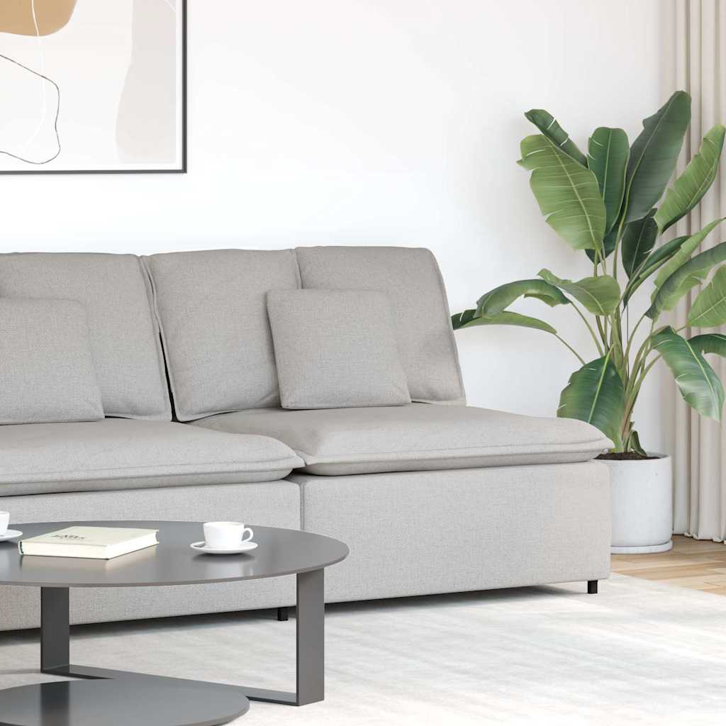 Modularni kauč s jastucima, sivo-bijeli 100 cm