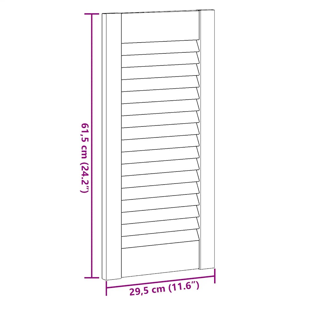 Vrata ormarića Louvred dizajn 2 kom bijela 61,5x29,5 cm