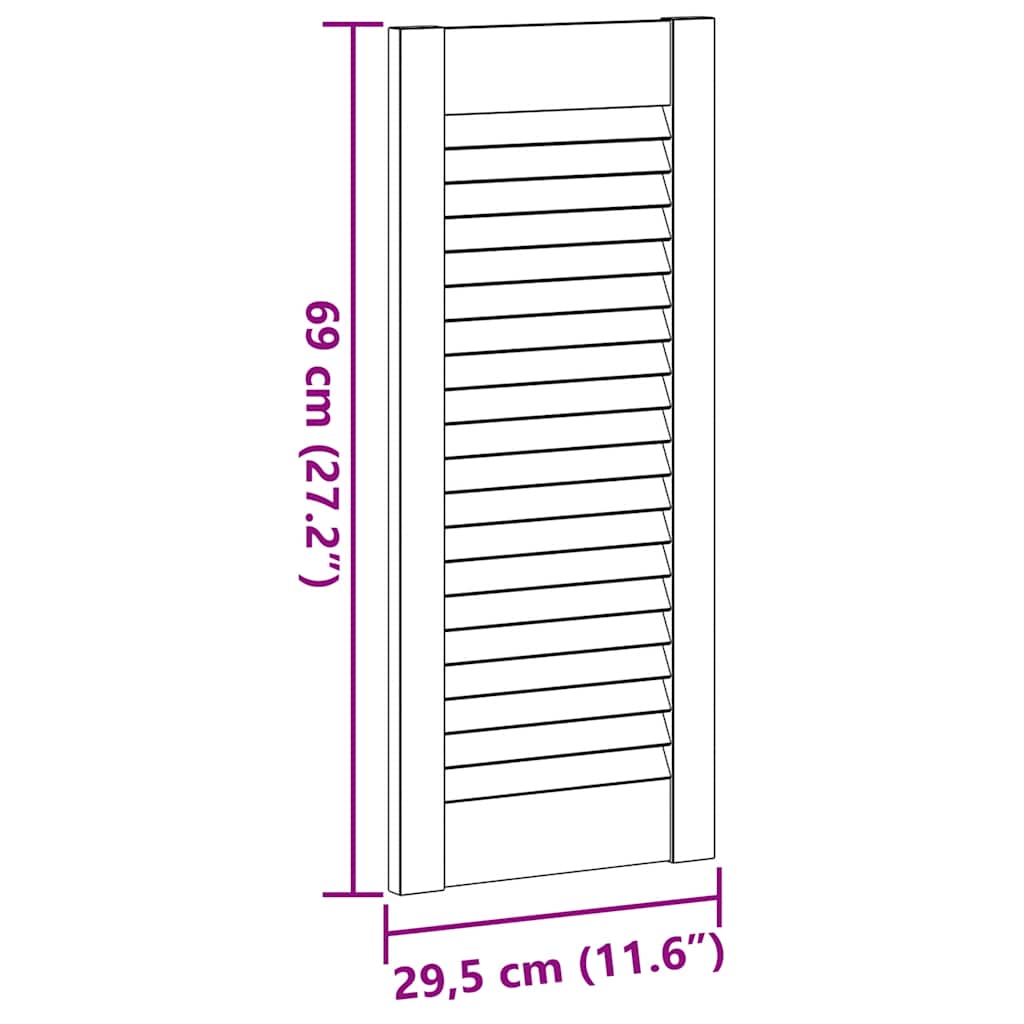 Vrata ormarića Louvred Dizajn 4 kom bijela 69x29,5 cm