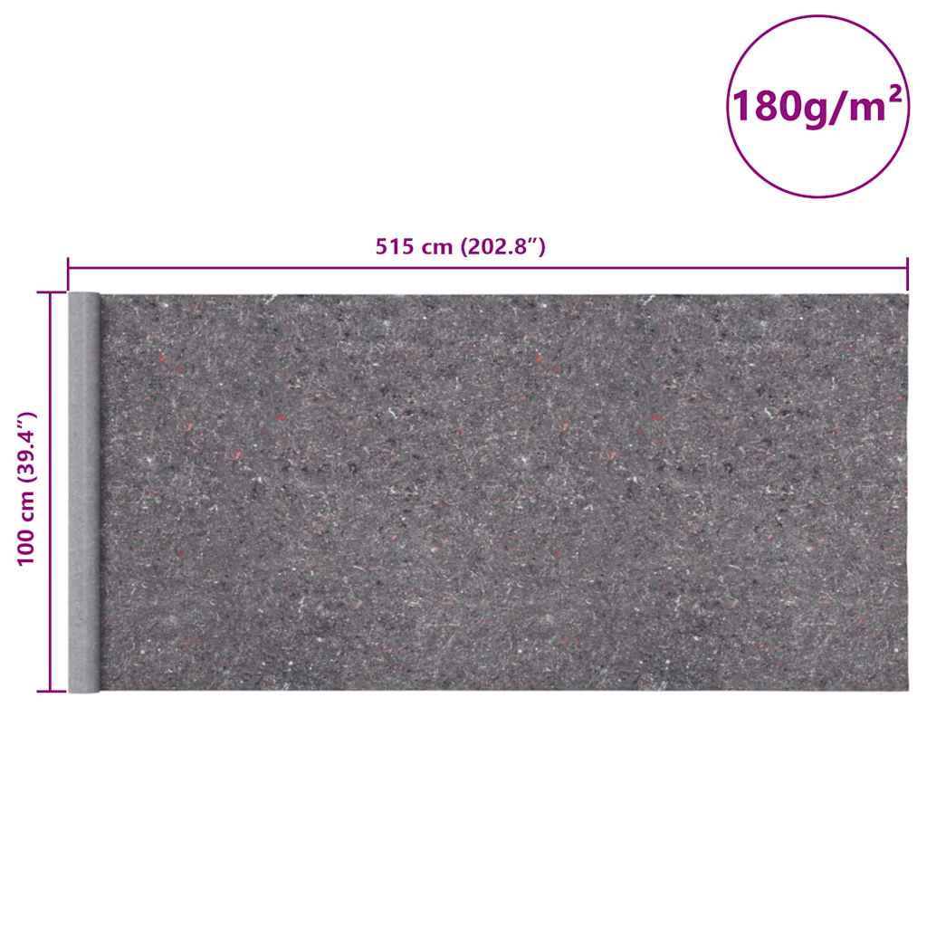 Neklizajući flis za slikanje 5 m 180 g/m² sivi