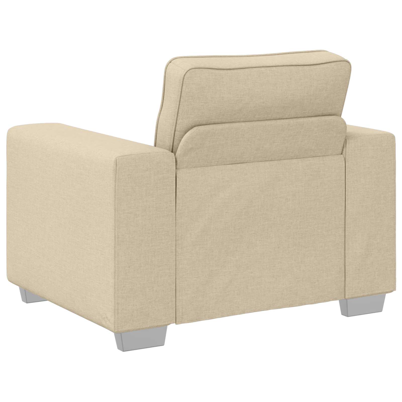 Sofa 3 pcs Krema 219 x 80 x 82 cm Platnasta tkanina