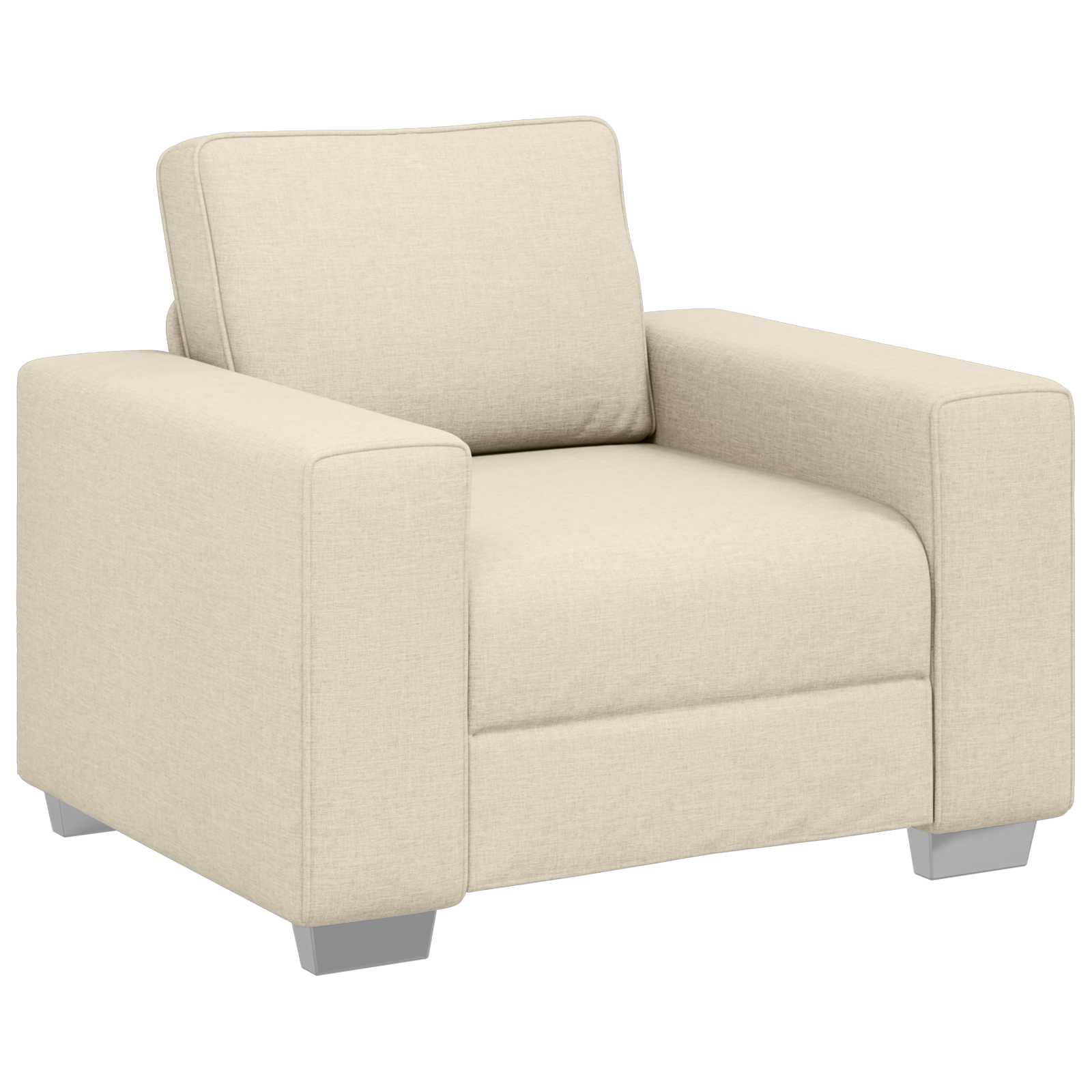 Sofa 2 pcs Bež 219 x 80 x 82 cm Platnasta tkanina