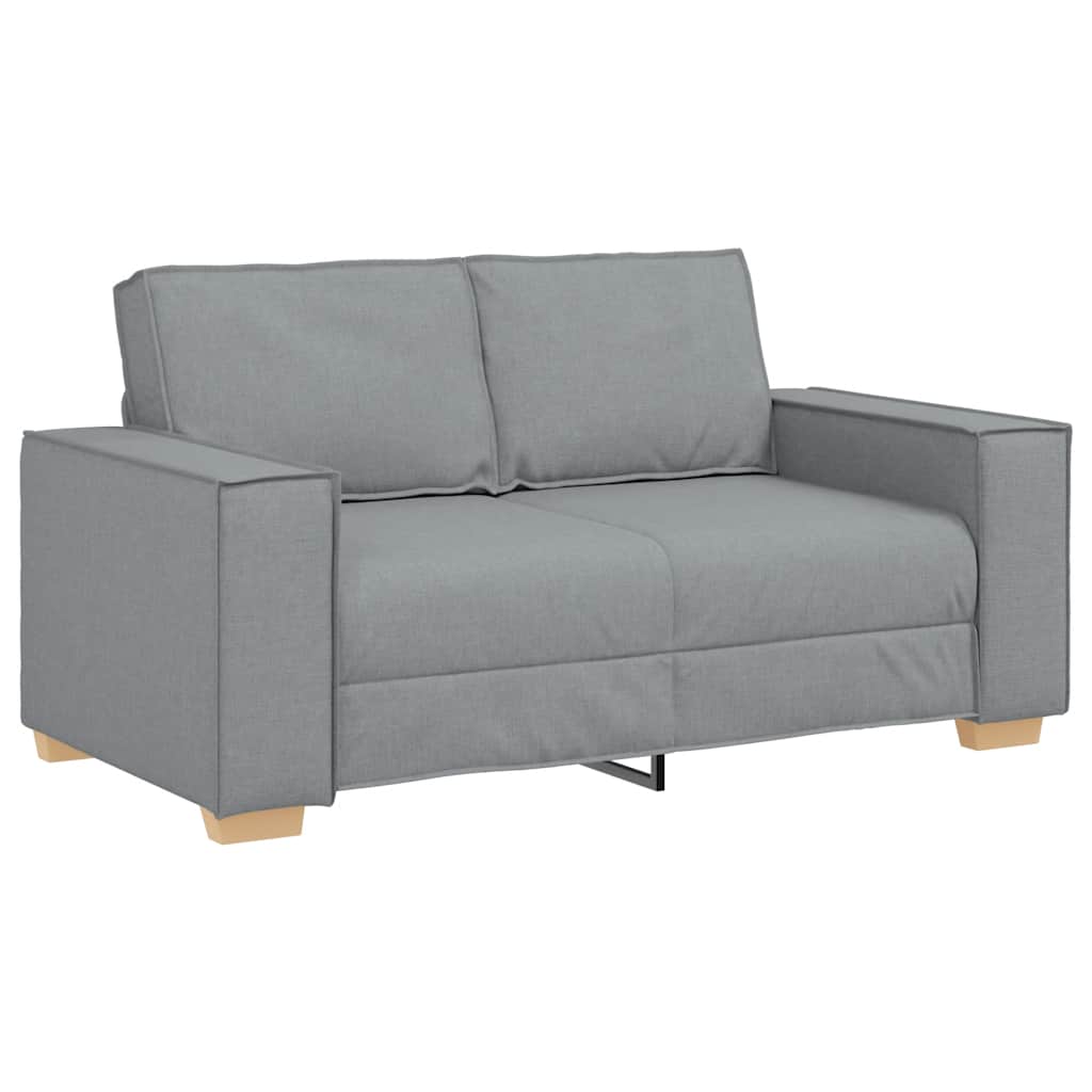 Dvodijelni set sofa s jastucima, svijetlo siva tkanina