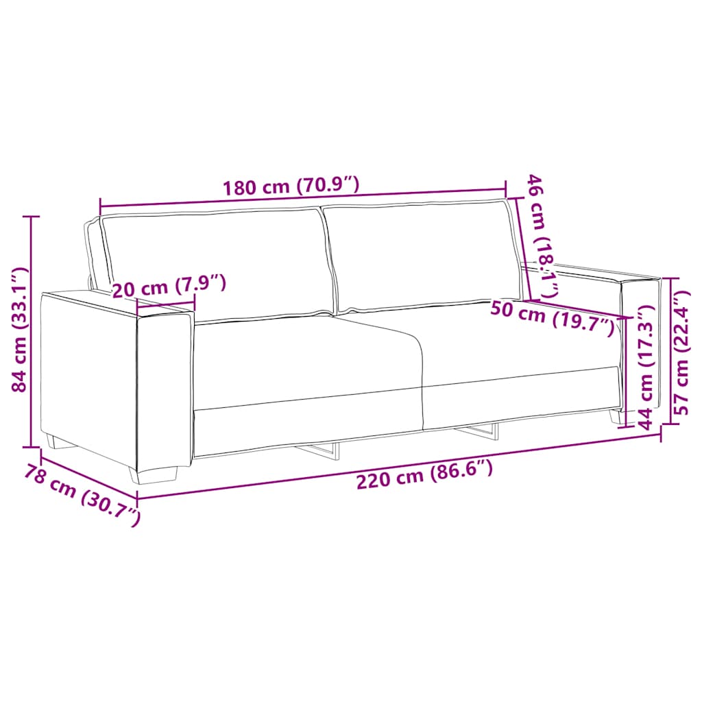 Dvodijelni set sofa s jastucima, svijetlo siva tkanina