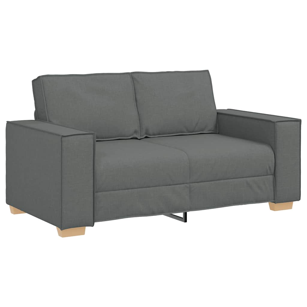 Dvodijelni set sofa s jastucima, tamno siva tkanina