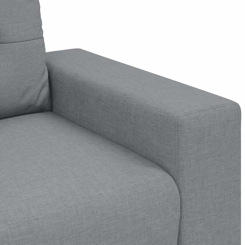 Dvodijelni set sofa s jastucima, svijetlo siva tkanina