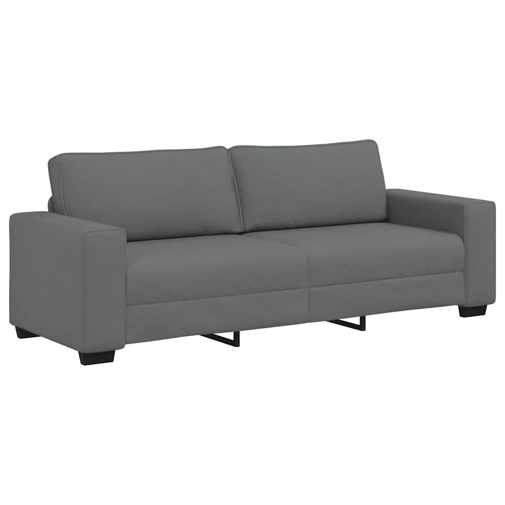 Dvodijelni set sofa s jastucima, tamno siva tkanina