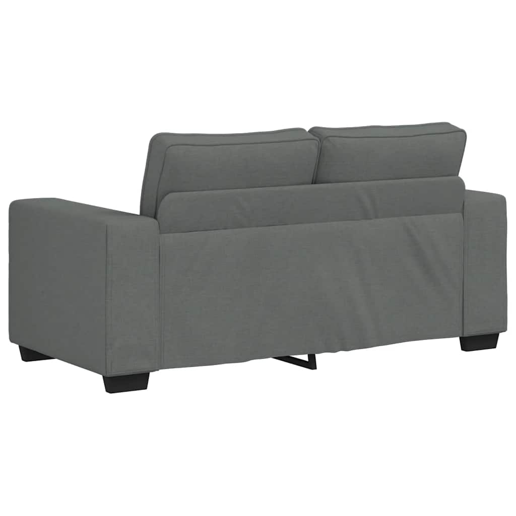 Dvodijelni set sofa s jastucima, tamno siva tkanina