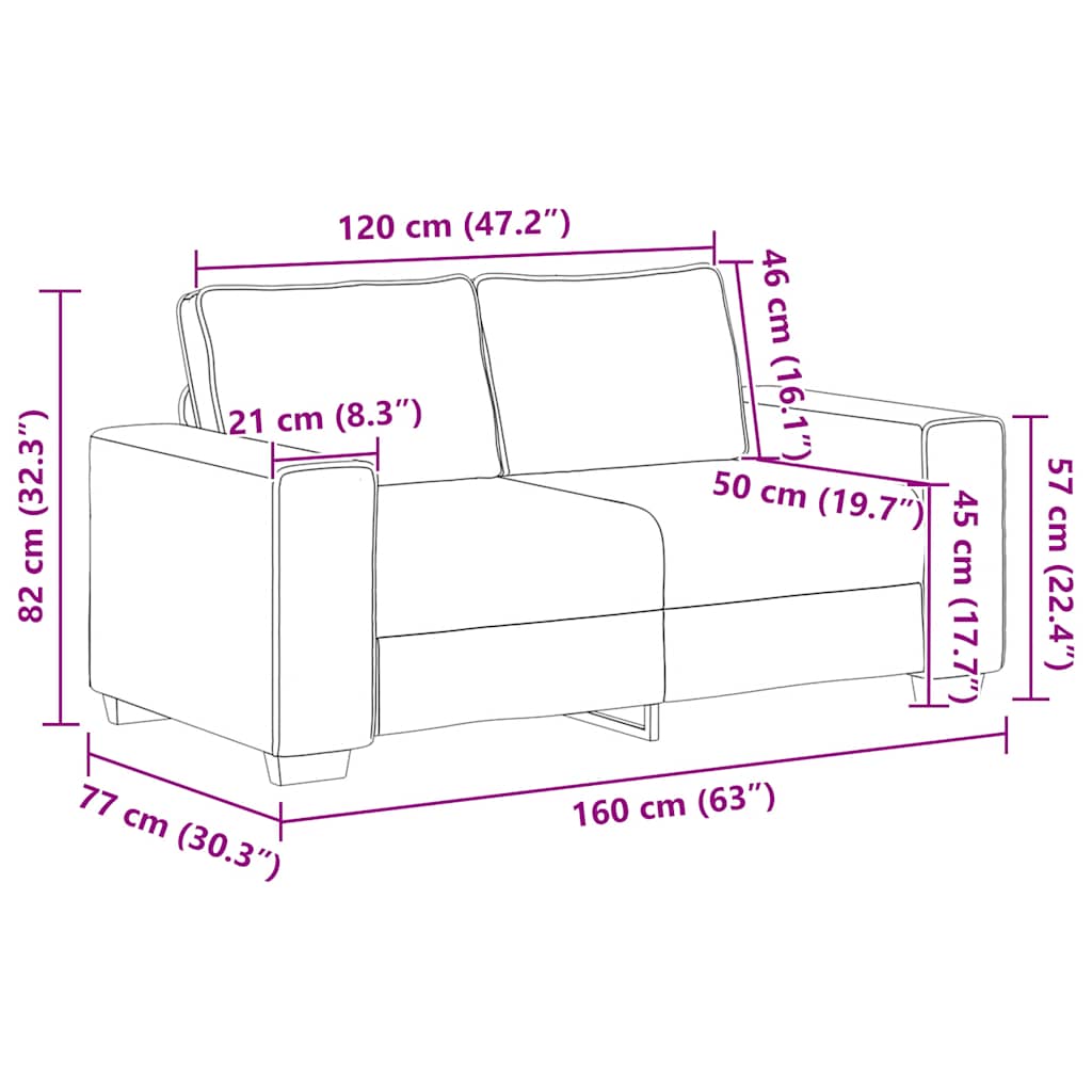 Dvodijelni set sofa s jastucima, tamno siva tkanina