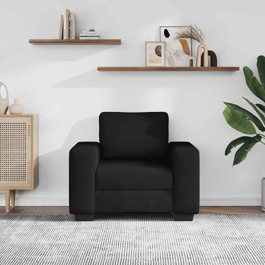 Sofa fotelja crna 100x77x82 cm tkanina
