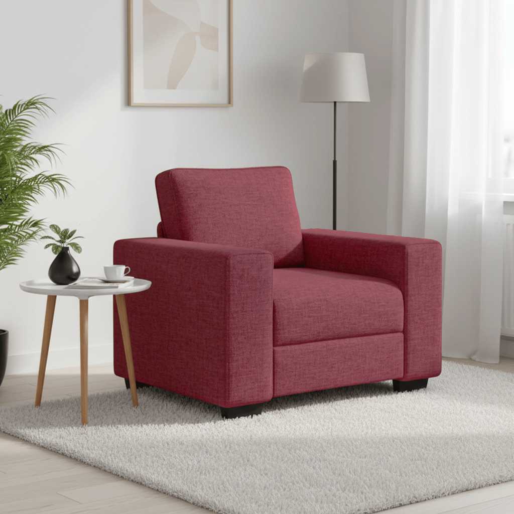 Sofa fotelja vino crvena 100x77x82 cm tkanina