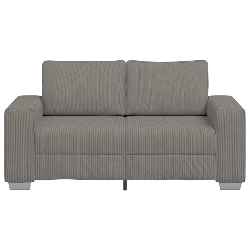 Dvosjed svijetlosiva 160x77x82 cm korduro tkanina