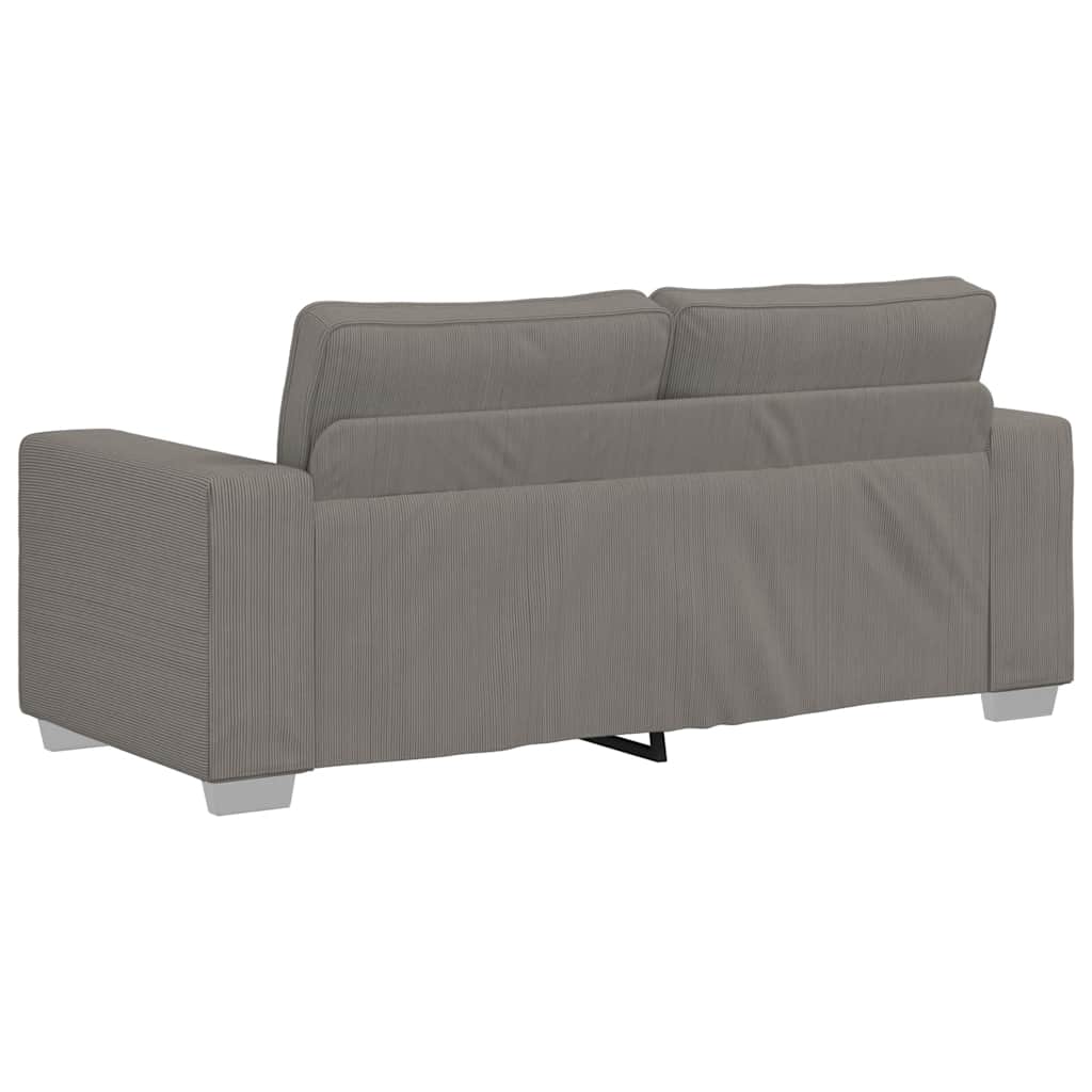 Dvosjed svijetlosiva 180x77x82 cm korduro tkanina