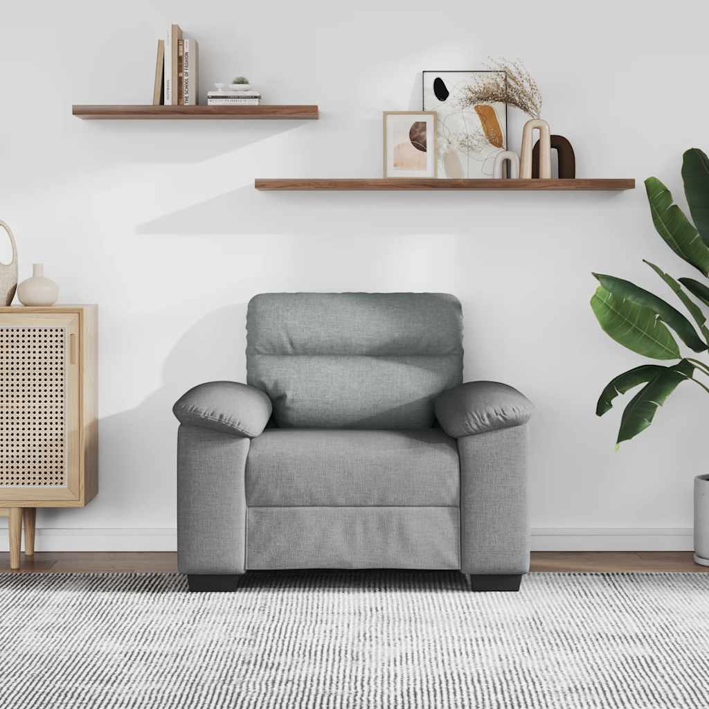 Sofa fotelja svijetlosiva 100x81x84 cm tkanina