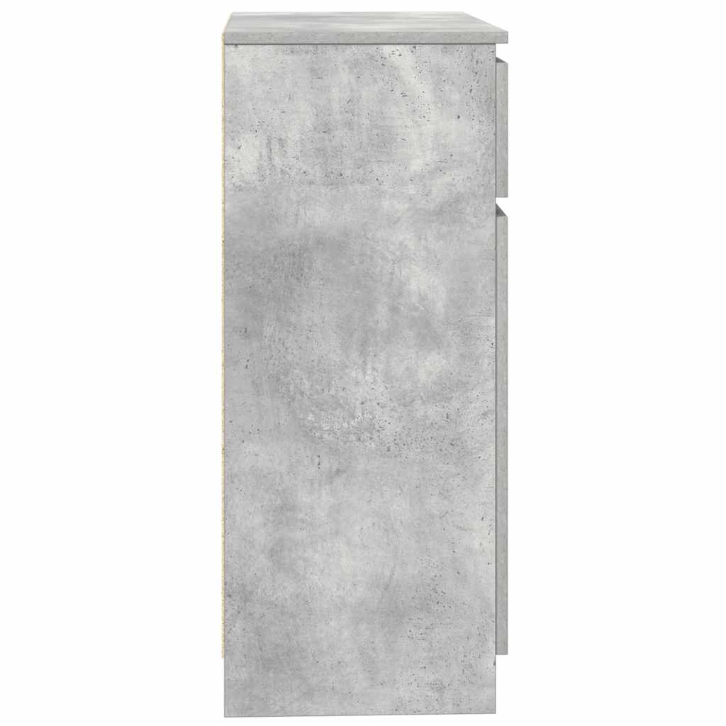 Komoda s ladicama beton siva 71x35x84 cm konstruirano drvo