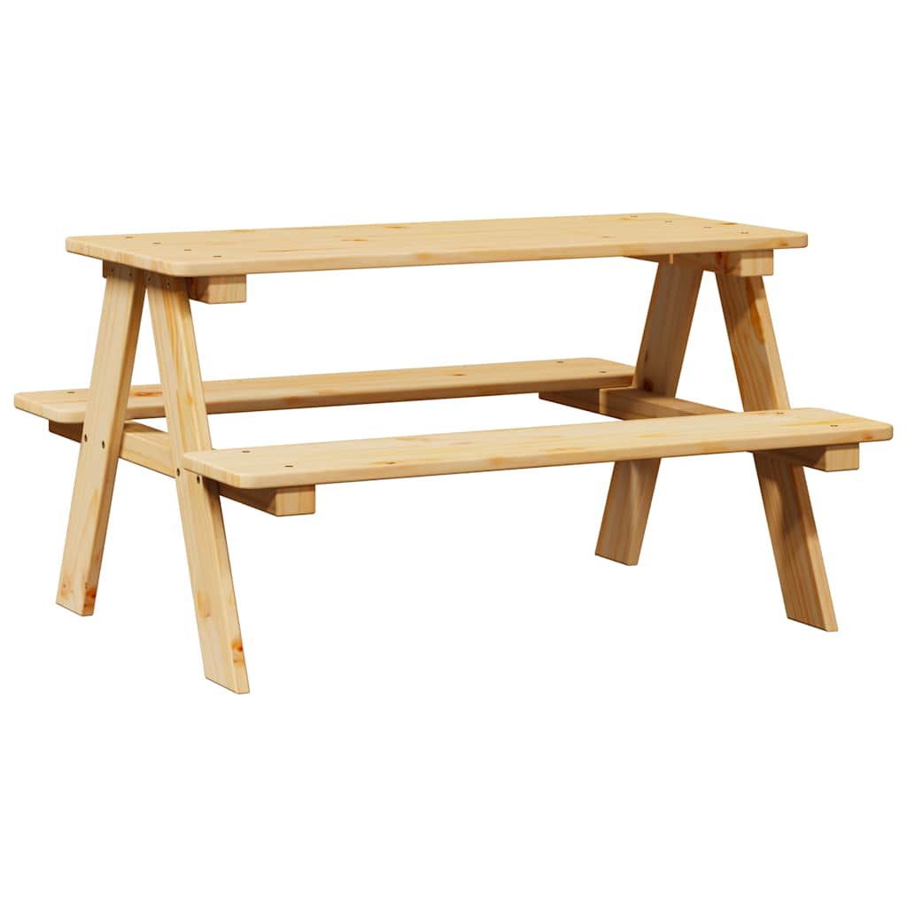Dječji stol s klupama IRUN 90x79,5x50 cm Masivno drvo