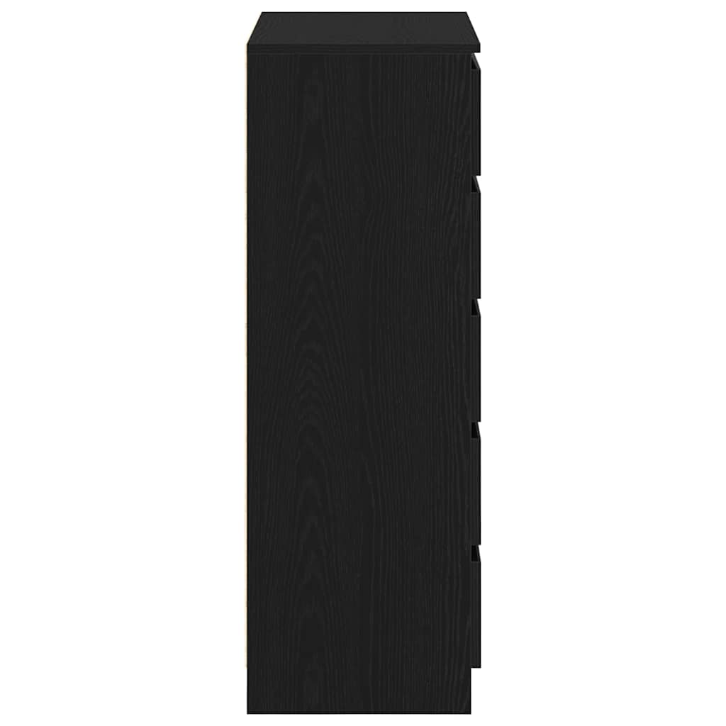Ormarić s ladicama crni hrast 60x36x103 cm inženjerski drvo