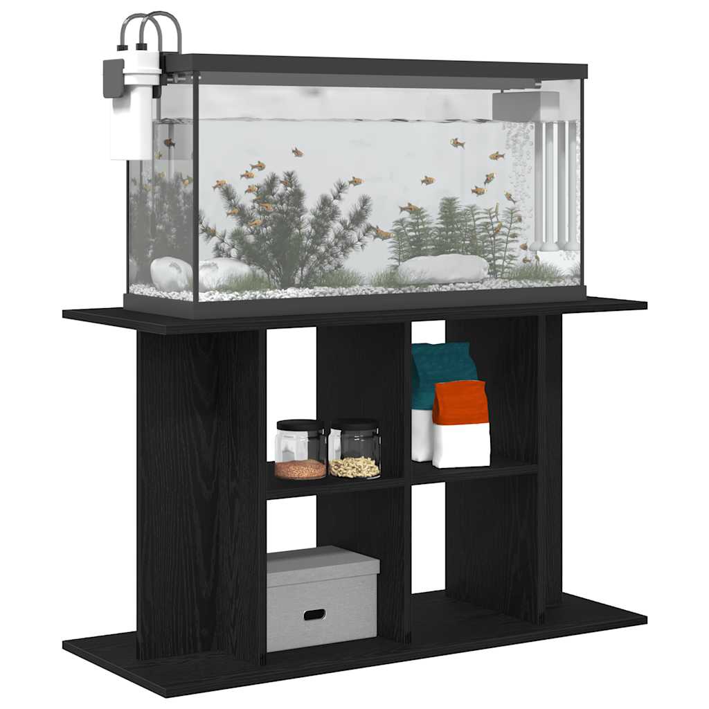 Stalak za akvarij crni hrast 100x40x60 cm inženjerski drvo