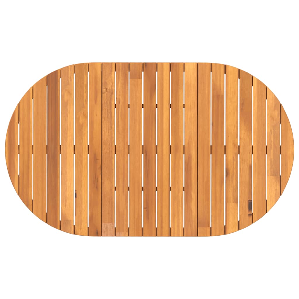 Vrtni blagovaonski stol ovalni 150x90x75 cm masivno drvo akacije