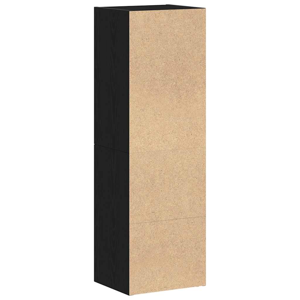 Polica za knjige crni hrast 36x30x114 cm Inženirsko drvo