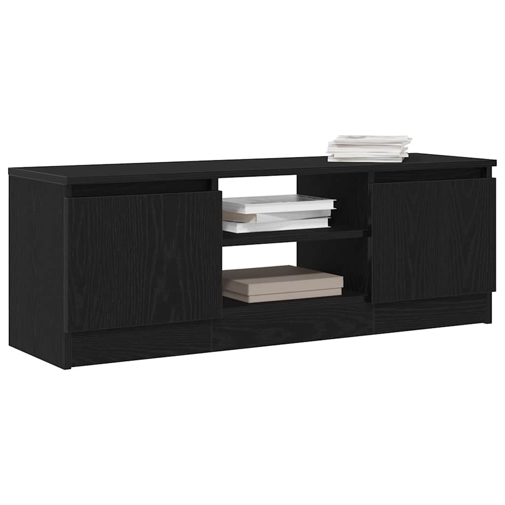 TV ormarić crni hrast 102x30x36 cm inženjerski drvo