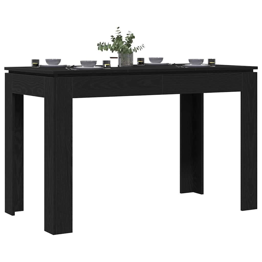 Blagovaonski stol Crni hrast 120x60x76 cm Konstruirano drvo