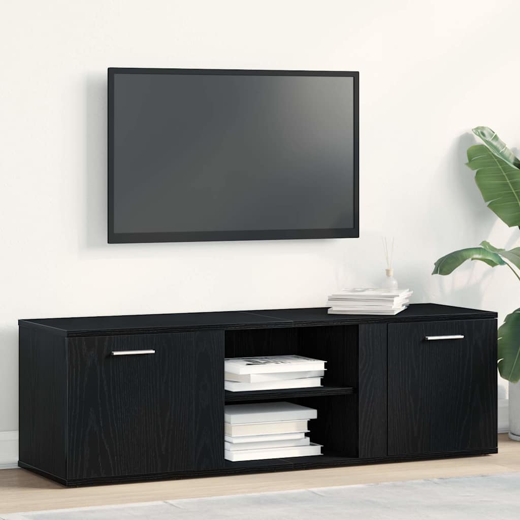 TV ormarić crni hrast 120x34x37 cm inženjerski drvo