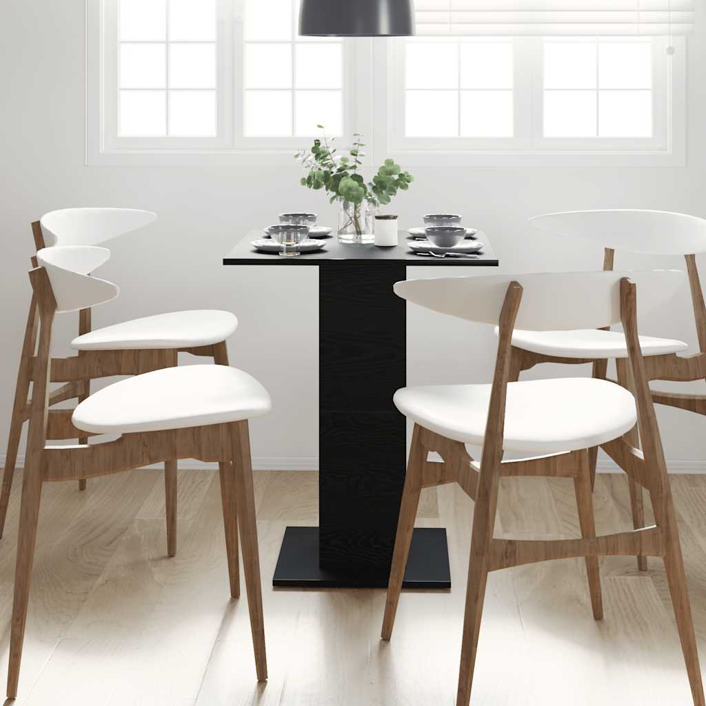 Bistro stol crni hrast 60x60x75 cm inženjerski drvo